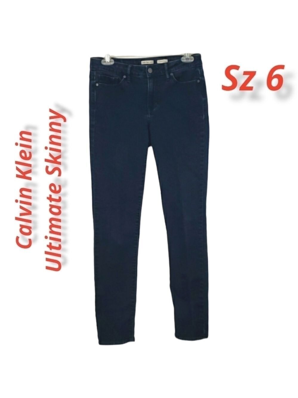 Calvin Klein Ultimate Skinny Stretch Jeans Mid Rise 6x31 Dark Wash EUC